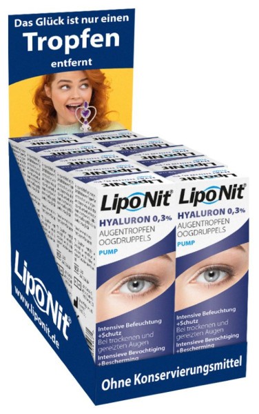 Lipo Nit PUMP GEL Augentropfen Display 10x10 ml